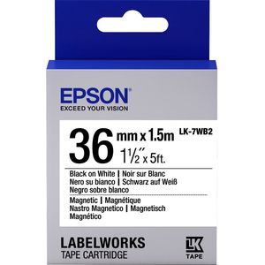 Epson LK-7WB2 labelprinter-tape Zwart op wit