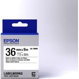 Epson LK-7WBN labelprinter-tape Zwart op wit
