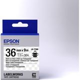 Epson LK-7TBN labelprinter-tape Zwart op zilver
