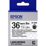 Epson LK-7TBN labelprinter-tape Zwart op zilver