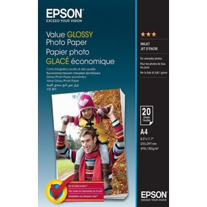 Epson Value Glossy Photo Paper - A4 - 20 Vellen