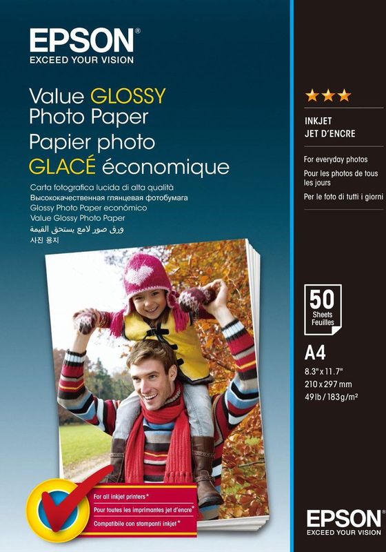 Epson Value Glossy Photo Paper - A4 - 20 Vellen