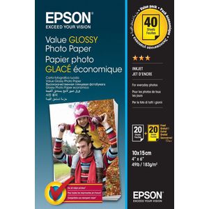 Epson Value Glossy Photo Paper - 10x15cm - 2x 20 Vellen (BOGOF)