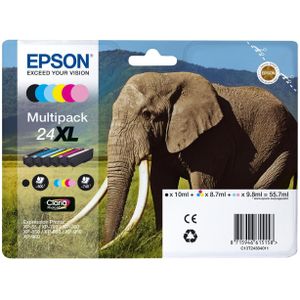 Epson Elephant Multipack 6-colours 24XL Claria Photo HD Ink