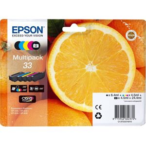 Epson Oranges C13T33374510 inktcartridge 1 stuk(s) Origineel Normaal rendement Zwart, Foto zwart, Cyaan, Magenta, Geel