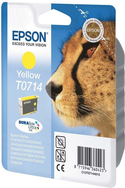 Epson T0714 inktcartridge geel (origineel)