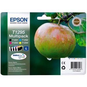 Inktcartridge Epson T1295 zwart + 3 kleuren