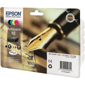 Inktcartridge Epson 16 (T1626) multipack 4 kleuren (origineel)