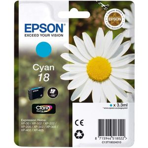 Epson Ink No 18 Epson18 Epson 18 Cyan (C13T18024012)