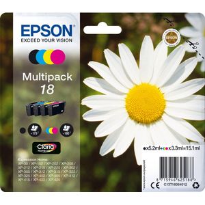 Epson Daisy C13T18064012 inktcartridge 1 stuk(s) Origineel Normaal rendement Zwart, Cyaan, Magenta, Geel