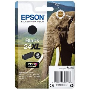 Epson Elephant Singlepack Black 24XL Claria Photo HD Ink (C13T24314022)