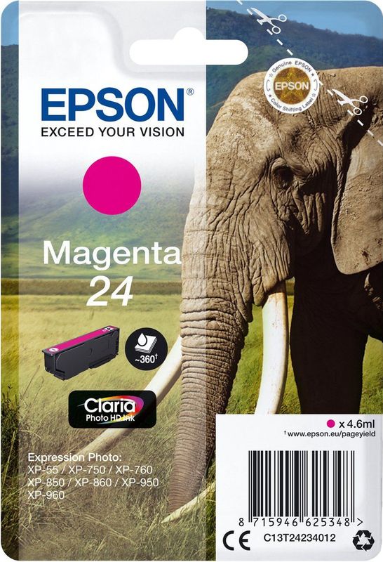 Epson Elephant C13T24364012 inktcartridge 1 stuk(s) Origineel Hoog (XL) rendement Lichtmagenta