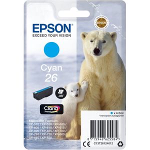 Epson Inktcartridge 26 (C13T26124012) Cyaan