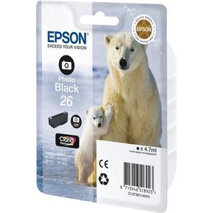 Epson 26XL (T2631) inktcartridge foto zwart hoge capaciteit (origineel)