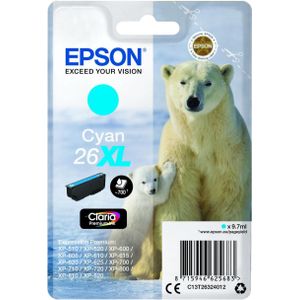 Epson 26XL (T2632) inktcartridge cyaan hoge capaciteit (origineel)
