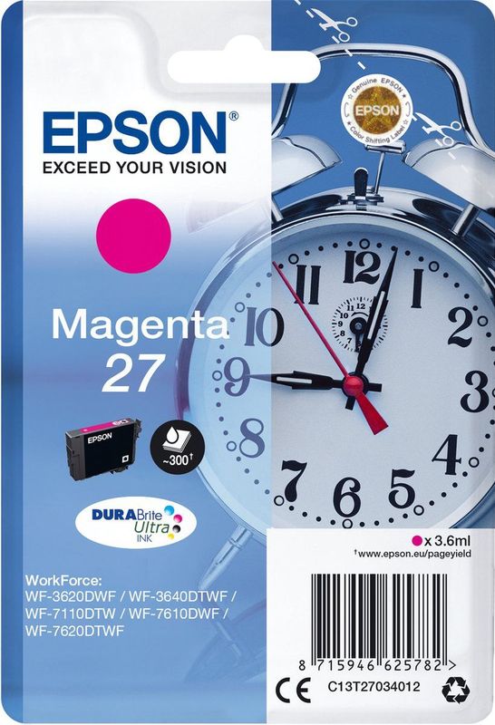 Epson Alarm clock C13T27034012 inktcartridge 1 stuk(s) Origineel Normaal rendement