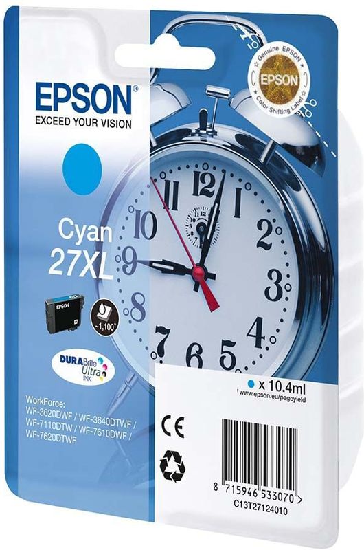Epson 27XL (C13T27124012) - Cyan - Druckerpatrone - Hohe Kapazität