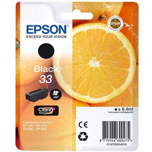 Epson Oranges Singlepack Black 33 Claria Premium Ink (C13T33314012)