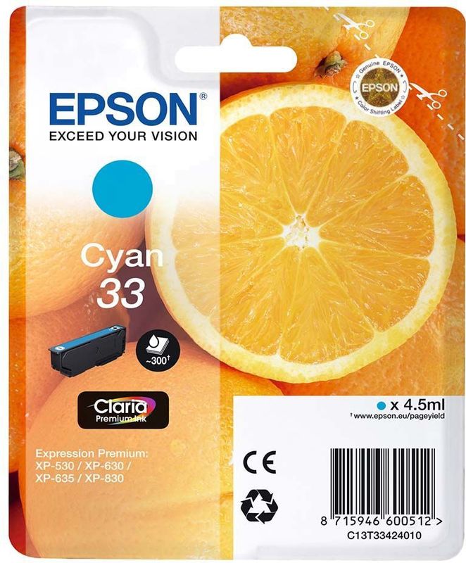 Epson 33 - Inktcartridge / Cyan