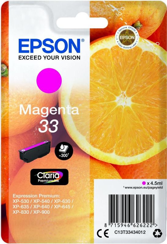 Epson 33 (C13T33434012) - Magenta - Druckerpatrone