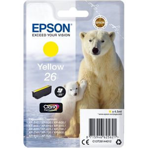 Epson Polar bear C13T26144022 inktcartridge 1 stuk(s) Origineel Normaal rendement Geel
