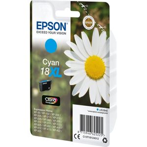 Epson 18XL inktkaart, cyaan, hoge capaciteit 6,6 ml, 450 pagina's, 1-pak, C13T18124022 (capaciteit 6,6 ml, 450 pagina's, 1-pac)