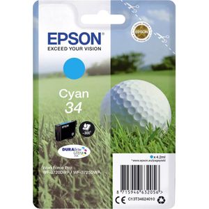 Epson Golf ball C13T34624010 inktcartridge 1 stuk(s) Origineel Normaal rendement Cyaan