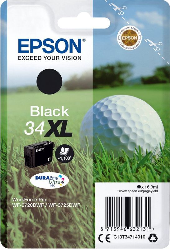 Epson 34XL Inktcartridge - Zwart