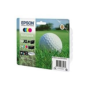 Epson - Inkt 34XL - CMYK - Pigmentinkt - Vlek- en Waterbestendig