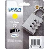 Epson Padlock C13T35844010 inktcartridge 1 stuk(s) Origineel Normaal rendement Geel