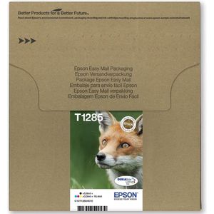 Epson T128 EasyMail Multipack Zwar - Cyaa - Geel Inktcartridge