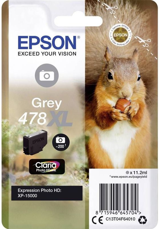 Original Ink Cartridge Epson C13T04F64010 Grey