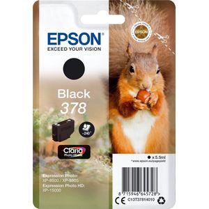 Epson 378 (T3781) inktcartridge zwart (origineel)