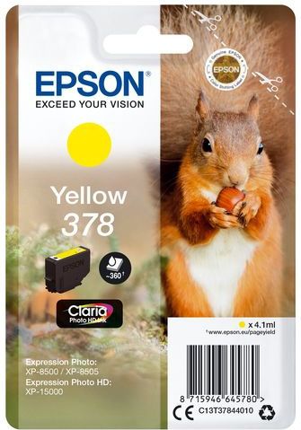 Epson - 378 Inktcartridge - Geel - 4.1ml - 360 pagina's