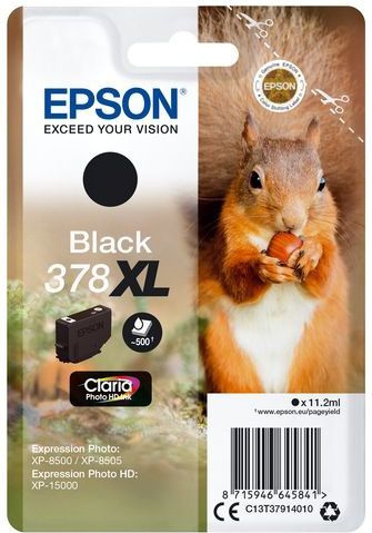 Epson Squirrel C13T37914020 inktcartridge 1 stuk(s) Origineel Hoog (XL) rendement Zwart