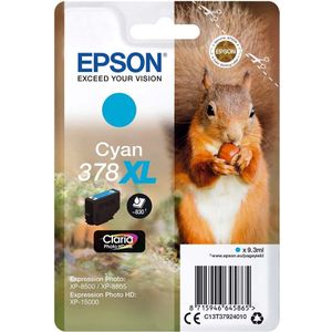 Epson Squirrel Singlepack Cyan 378XL Claria Photo HD Ink