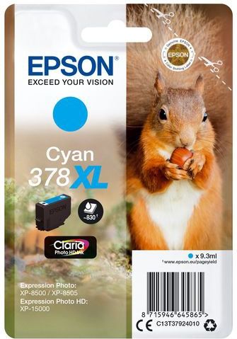 Epson Squirrel C13T37924020 inktcartridge 1 stuk(s) Origineel Hoog (XL) rendement Cyaan