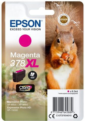 Epson - 378XL - Inktcartridge - Magenta - 9.3ml - 830 pagina's