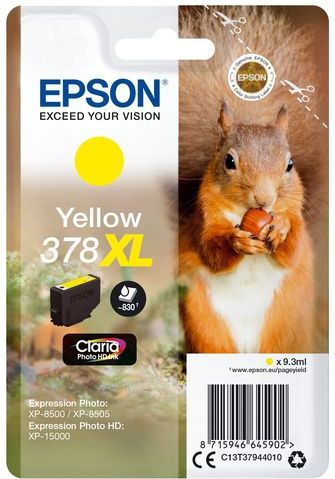 Epson - 378XL - Inktpatroon - Geel - 9.3ml