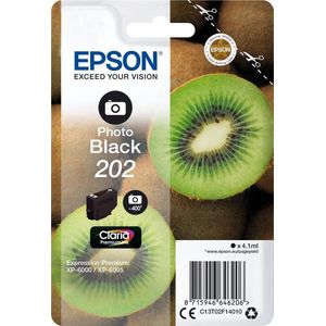 Epson Kiwi Singlepack Photo Black 202 Claria Premium Ink