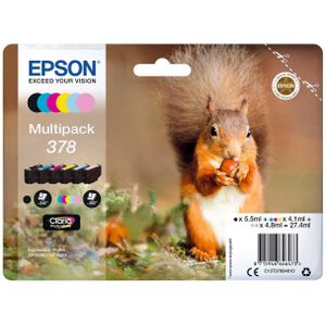 Original Ink Cartridge Epson Multipack 378 Yellow Black Cyan Magenta