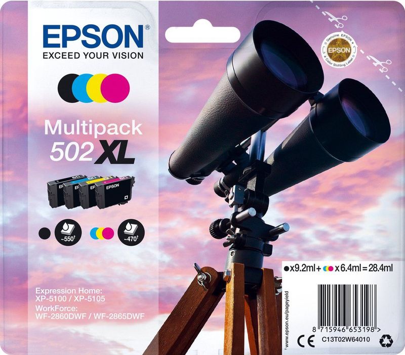 Epson - Multipack 4 colours 502XL Inktcartridge