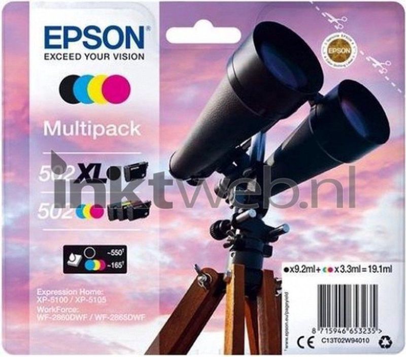 Epson Tonercartridge - Zwart, Cyaan, Magenta, Geel - 4 Stuks