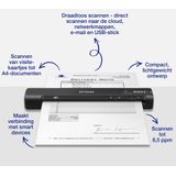Epson - Workforce Es-60w - Mobiele Scanner - Wit - 600 DPI