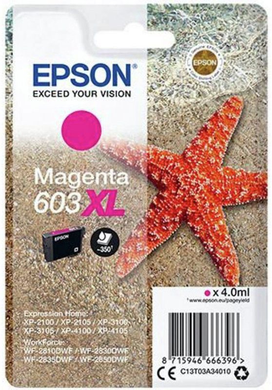 Epson C13T03A34020 Inktcartridge - Magenta - 4 ml - Origineel