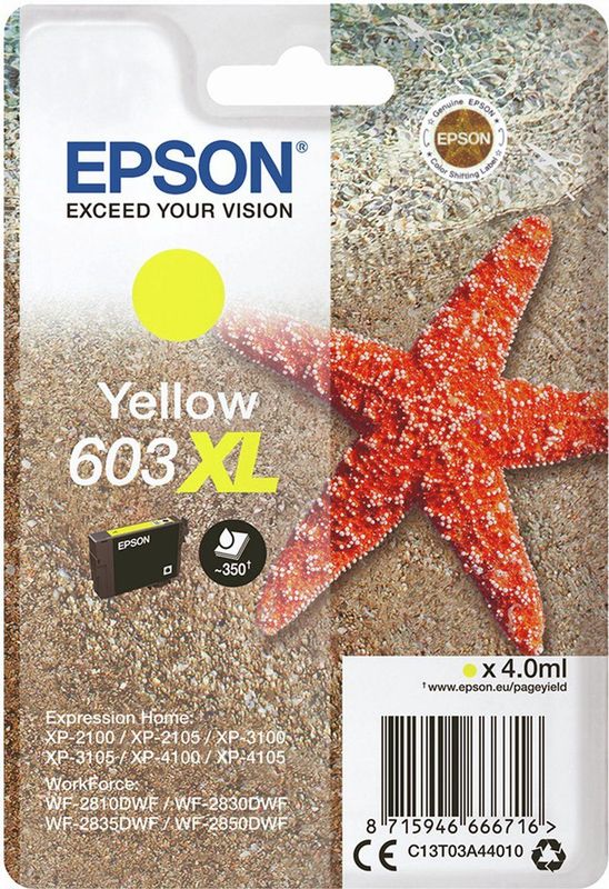 Epson C13T03A44020 inktcartridge 1 stuk(s) Origineel Hoog (XL) rendement Geel
