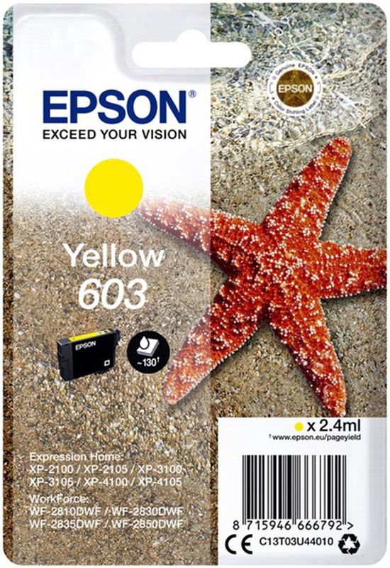 Epson Singlepack Yellow 603 Ink