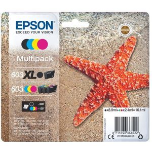 Epson 603 XL, Hohe (XL-) Ausbeute, Tinte auf Pigmentbasis, Tinte auf Farbstoffbasis, 16,1 ml, 1 Stück(e), Multipack