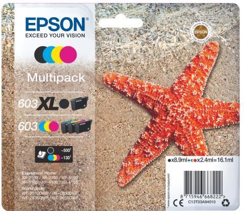 Epson Original Epson 603 Multipack (C13T03A94010) Tintenpatrone