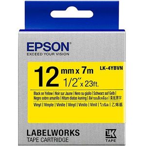Epson LK-4YBVN tape zwart op geel 12 mm (origineel)